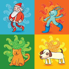 funny cartoon christmas characters
