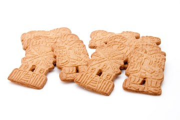 Gewürzspekulatius auf weisem Hintergrund