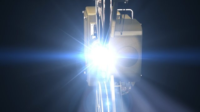Projector film shows move