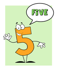 Number 5 Five Guy With Speech Bubble