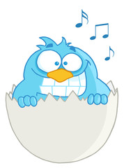 Blue Bird In Egg Speech