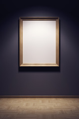 blank frame in the gallery - obrazy, fototapety, plakaty
