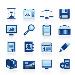 Simple Business and office Icons - vector icon set