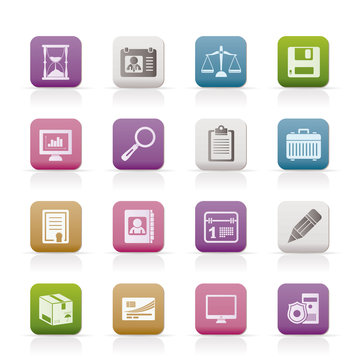 Business and office - Icons vector icon set