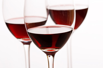 glasses of red wine
