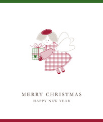 New year's card with angel