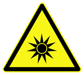 Optical radiation hazard symbol