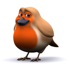 3d Cheeky robin
