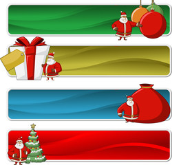 Christmas banners with Santa-Claus
