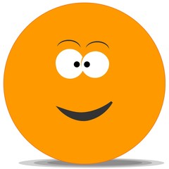 Smiley orange, sourire