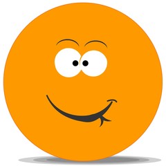 Smiley orange, langue de vipère