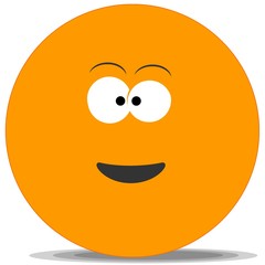 Smiley orange, sourire