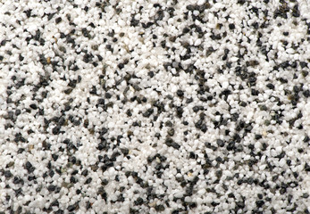 white with black natural marble chip plaster
