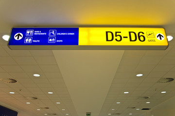 Airport direction sign