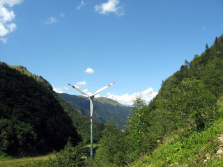 windmill in the mountains