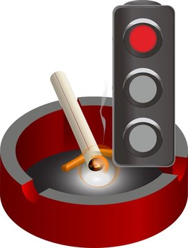 semaforo en rojo tabaco