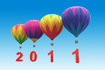 Naklejka premium Hot air balloons 2011