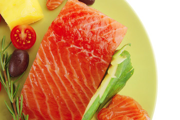 salmon fillet with vegetables