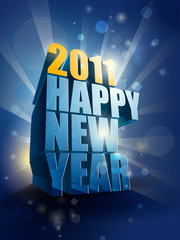 2011 Happy New Year card illustration
