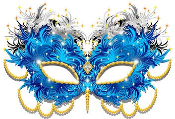 Maschera Carnevale di Piume-Feathers Carnival Mask-3-Vector © BluedarkArt