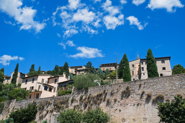 Fototapeta na wymiar Panoramiczny widok z Spello. Umbria.