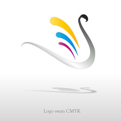 Logo swan cmyk print