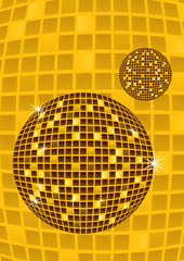 Disco party ball vector illustration