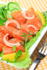salad of the smoked salmon