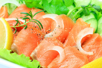 salad of the smoked salmon