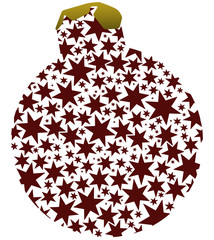 christmas ball with red stars