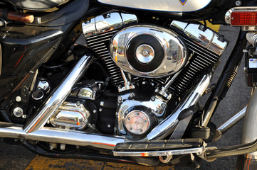Fototapeta na wymiar Custom motorbike mechanical detail