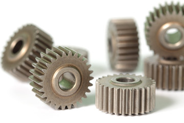 Gears on a white background