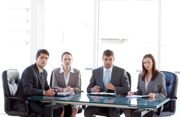Portrait of a teamwork in a meeting room