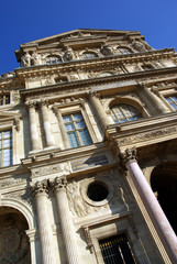 Building of Louvre museum