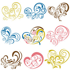 Heart elements set