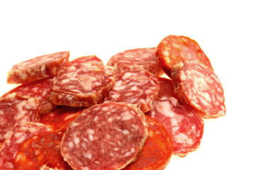 Sliced Le Ficele, Chotizo and Salami Sausages