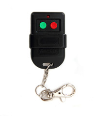 Alarm remote control isolated on white