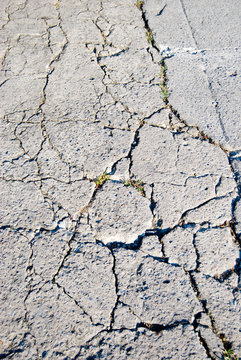 Cracked road flooring texture