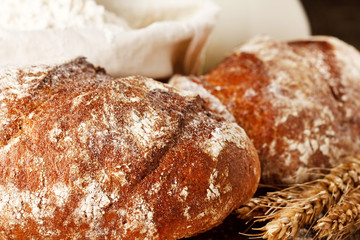 fresh bread on the table