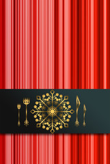 red menu for Christmas dinner
