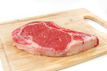 Fresh rib eye steak