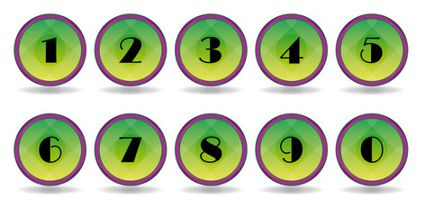 set green number icons