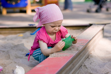 little girl in sandbox © mbt_studio