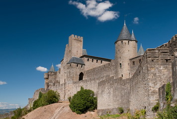 Fototapeta na wymiar Starożytny citte Carcassonne we Francji