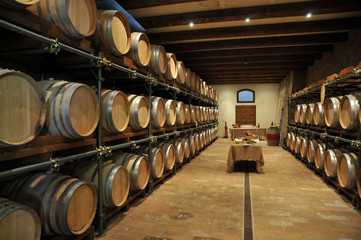 Wine barrel rack