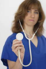 Nurse Holding Stethoscope