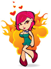 Sexy Girl On Fire