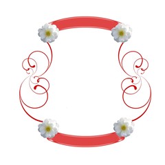 FOND FLORAL ROSES BLANCHES