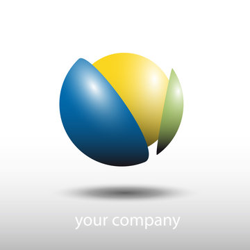 Logo break a ball, synergy (vector)