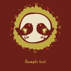 abstract banner with birds